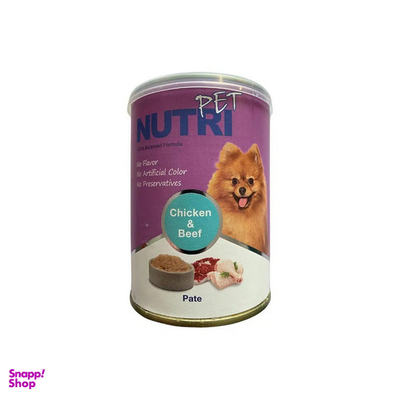 کنسرو غذای سگ نوتری پت مدل مرغ و گوشت گاو وزن 425 گرم