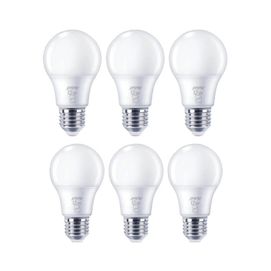لامپ LED حبابی 12 وات بورسر مدل A65 پایه E27 پک 6 عددی
