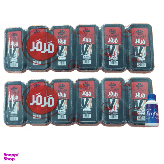 واکس ابر براق کننده کفش مرمر مدل مگا بسته 12 عددی