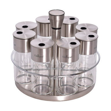 ست جا ادویه 8 پارچه یونیک کد 1622 به همراه استند