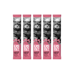 بستنی گربه یو اس پت مدل طعم فیله مرغ و سیب وزن 20 گرم مجموعه 5 عددی