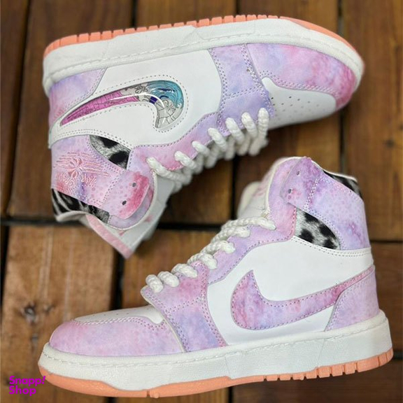 کتانی زنانه طرح نایک مدل دراگون کد 1246 رنگ صورتی