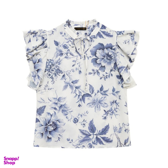 بلوز زنانه برنس مدل نرمین رنگ آبی