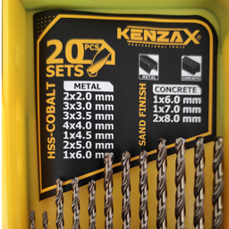مته فلز و الماسه کنزاکس مدل KDB-120  مجموعه 20 عددی