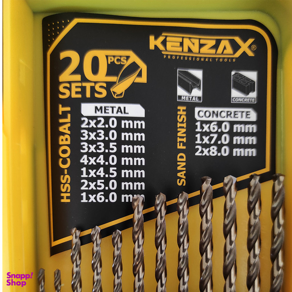 مته فلز و الماسه کنزاکس مدل KDB-120  مجموعه 20 عددی
