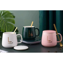 ماگ حرارتی لاکی مدل Temperature Cup به همراه صفحه گرم کن برقی