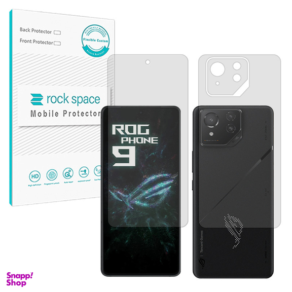محافظ صفحه نمایش مات راک اسپیس مدل Resistant مناسب گوشی موبایل ایسوس ROG Phone 9 به همراه محافظ پشت گوشی