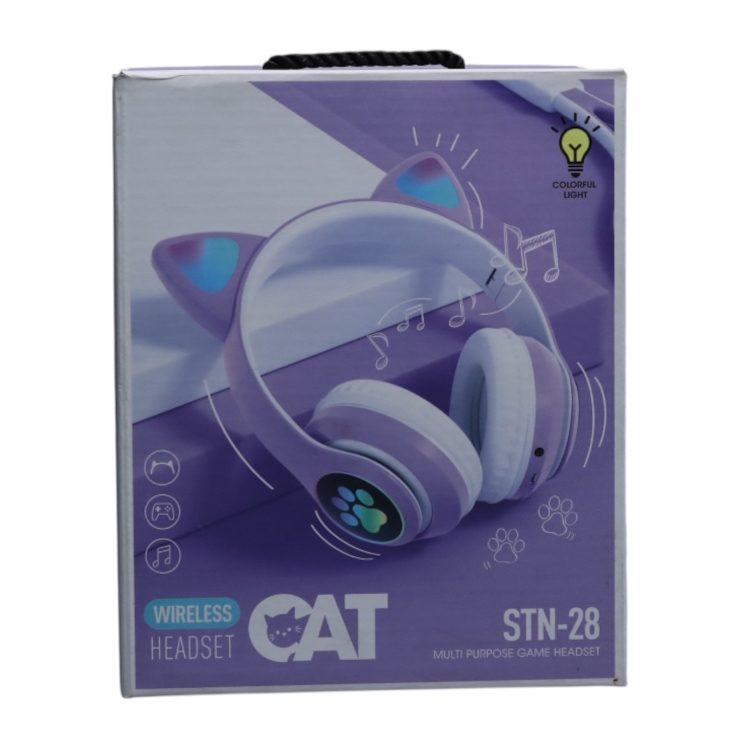 هدفون بلوتوثی طرح گربه مدل STN-28