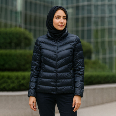 کاپشن زنانه اسمارا کد ESC09 رنگ سرمه‌ ای