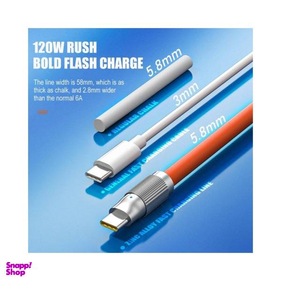 کابل دیتا 120 وات پسنجر لاین مدل Liquid Soft Glue طول 1 متر
