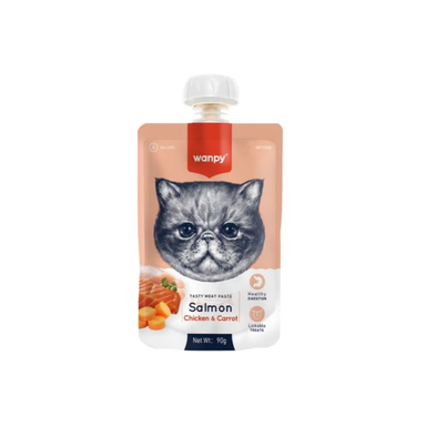 پودینگ گربه ونپی مدل salmon, chicken and carrots وزن 90 گرم