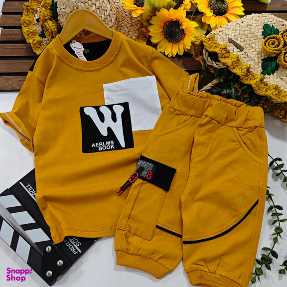 ست تیشرت و شلوارک مدل W کد 1278