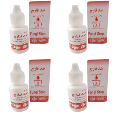 محلول ضد قارچ آبزیان ماهیان زینتی پارسیس مدل 020 حجم 80 میلی لیتر بسته 4 عددی