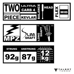 راکت بدمینتون تالبوت تورو مدل Isoforce 9051