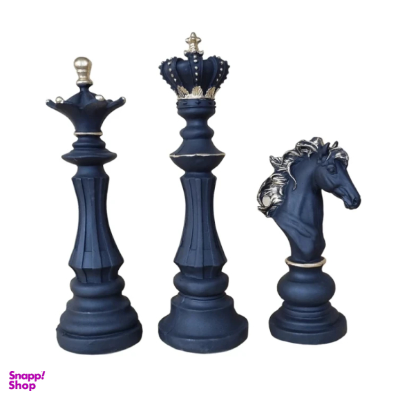 مجسمه مدل مهره های شطرنج مجموعه 3 عددی