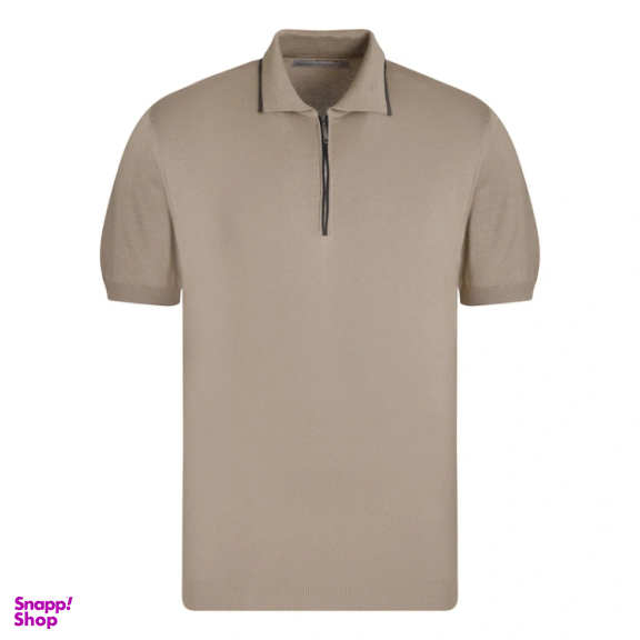 پولوشرت بافت آستین کوتاه مردانه مدل GD-s-16899499 رنگ کرم