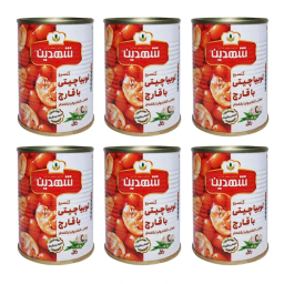 کنسرو لوبیا چیتی با قارچ شهدین وزن 370 گرم بسته 6 عددی