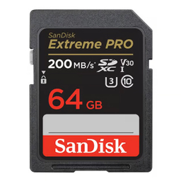 کارت حافظه SDXC سن دیسک مدل Extreme Pro V30 کلاس 10 استاندارد UHS-I U3 سرعت 200mbps ظرفیت 64 گیگابایت