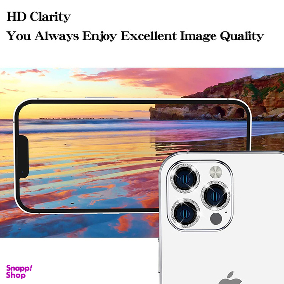 محافظ لنز دوربین بوف مدل Diamond-Luxury مناسب برای گوشی موبایل اپل iPhone 13 Pro Max / iPhone 13 Pro
