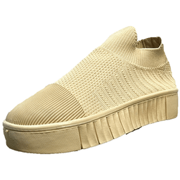 کفش زنانه مدل کشبافت کد 1111 رنگ نسکافه ای