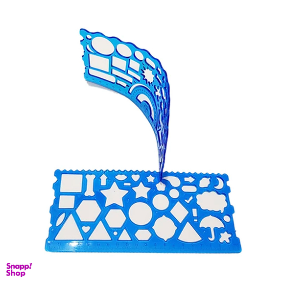ست خط کش نشکن شابلونی مدل Flexible سایز 20 سانتی متر بسته 2 عددی