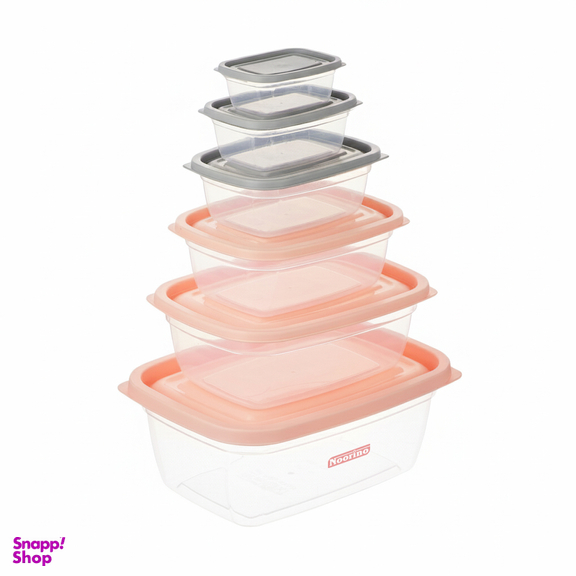 ظروف نگهدارنده نورینو مدل ارکیده مجموعه 6 عددی