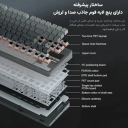 کیبورد مکانیکی بی سیم آئولا مدل F87 Pro