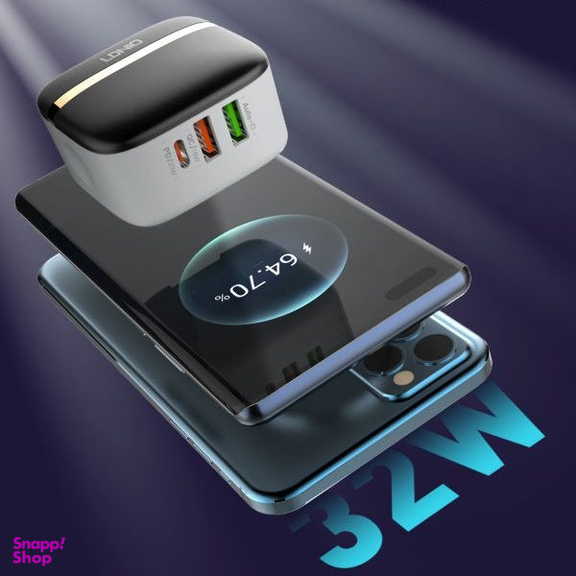 شارژر دیواری الدینیو مدل A3513Q به همراه کابل usb-c