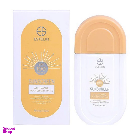 کرم ضد آفتاب رنگی استلین مدل SPF 100 وزن 100 گرم