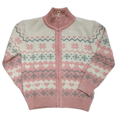 ژاکت دخترانه مدل قلب و برفی کد 550011