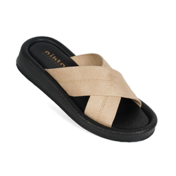 دمپایی زنانه نیکتا مدل نانسی رنگ کرم