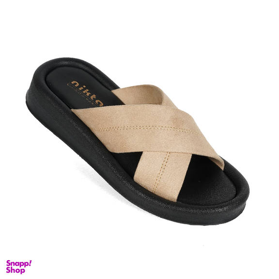 دمپایی زنانه نیکتا مدل نانسی رنگ کرم