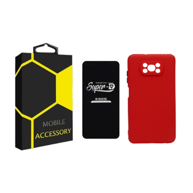 کاور سیلیکونی گوشی موبایل مناسب شیائومی Poco X3 / X3 NFC / X3 Pro به همراه محافظ صفحه نمایش SuperD