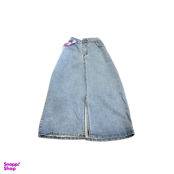 دامن جین زنانه رنگ آبی کمرنگ کد 56