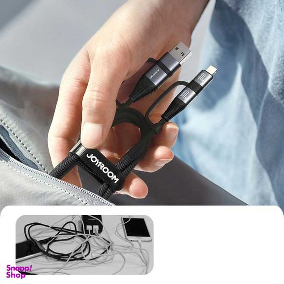 کابل تبدیل USB/USB-C به لایتنینگ/USB-C جوی روم مدل SA37-2T2 طول 1.2 متر