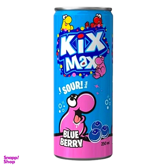 نوشیدنی گازدار کیکس مکس با طعم بلوبری حجم 250 میلی لیتر بسته 24 عددی
