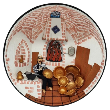 کاسه دیوار کوب حجیم سازی شده طرح مسگری کد TP-1023-0182-00