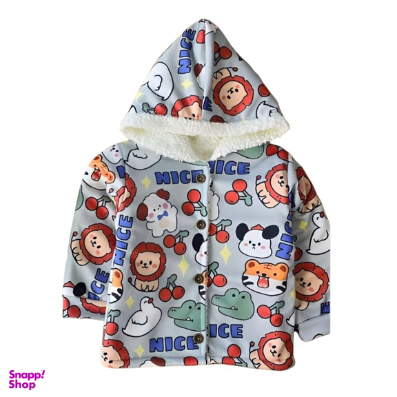 کاپشن نوزاد کد 132 رنگ آبی روشن