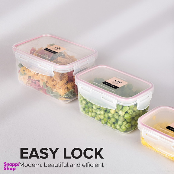 ظرف نگهدارنده ویرو پلاستیک مدل ایزی لاک کد 210 بسته 5 عددی