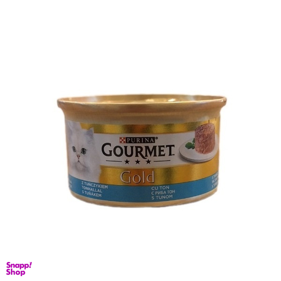 کنسرو غذای تر گربه گورمت مدل کیکی طعم ماهی تن وزن 85 گرم