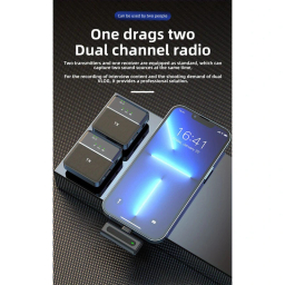 میکروفن یقه ای بی سیم مدل SX8 Dual Lightning