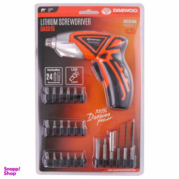 پیچ گوشتی شارژی دوو مدل DASD15 بدون باتری و شارژر