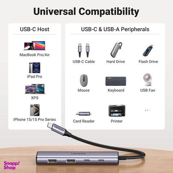 هاب 4 پورت USB یوگرین مدل CM473 کد 15395