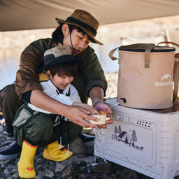 سطل و سينک آب تاشو زيپ دار 20 ليتری نیچرهایک مدل Lingwo Collapsible Round Bucket کد CF010