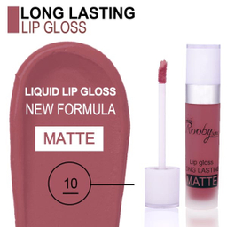 رژ لب مایع روبی سیما کد 10 رنگ صورتی مات