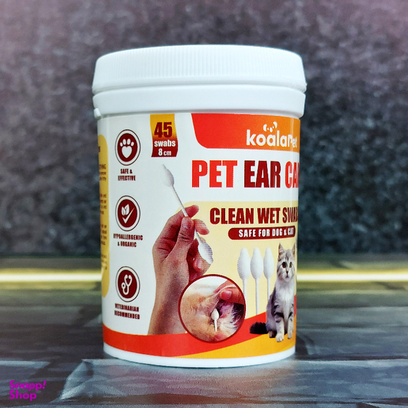سواب مرطوب گوش سگ و گربه کوالاپت مدل Ear Swabs01 بسته 45 عددی