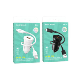 شارژر فندکی بروفون مدل BZ18 QC3.0 18W به همراه کابل تبدیل MicroUSB