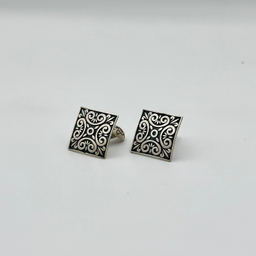 دکمه سردست نقره مردانه مدل مهراز کد CSE01