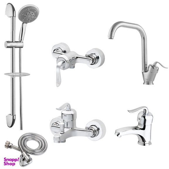 ست شیرآلات حکمت نشان مدل قاصدک مجموعه 6 عددی