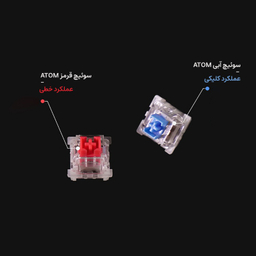 کیبورد گیمینگ فنتک کد Atom87 MK876v2 Blue Switch